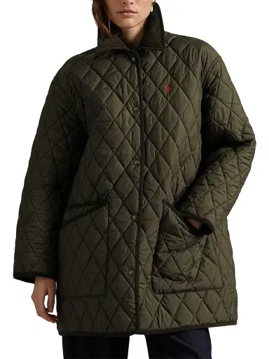 Polo Ralph Lauren Women's Oversized Quilted Barn Jacket - Ranger Green - Size XS | Thumbnail 4 Polo Ralph Lauren Women's Oversized Quilted Barn Jacket - Ranger Green - Size XS | Thumbnail 4