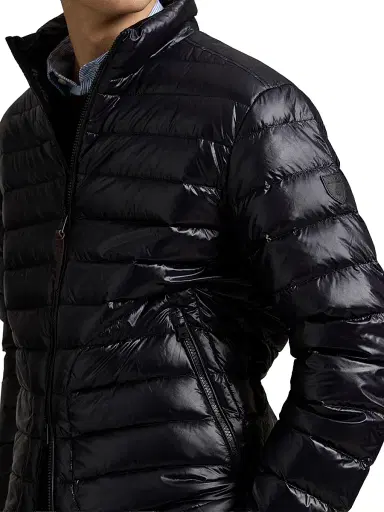 Polo Ralph Lauren Men's Glossy Quilted Down Zip-Up Jacket - Polo Black Glossy | Thumbnail 5 Polo Ralph Lauren Men's Glossy Quilted Down Zip-Up Jacket - Polo Black Glossy | Thumbnail 5