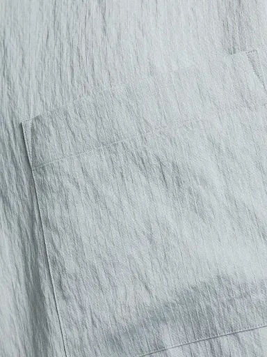 FRAME Men's Lightweight Short-Sleeve Shirt - Blue Grey Stripe | Thumbnail 7 FRAME Men's Lightweight Short-Sleeve Shirt - Blue Grey Stripe | Thumbnail 7