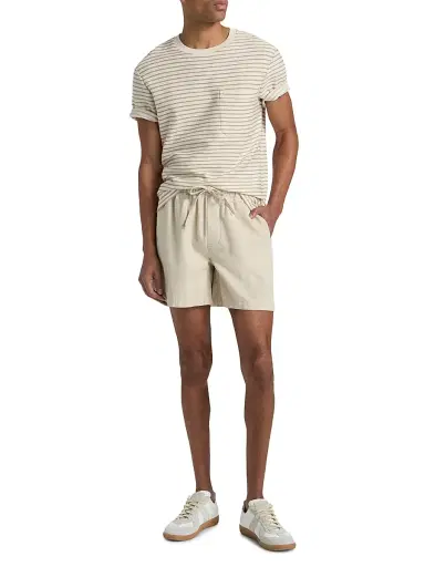 Frame Men's Striped Ribbed Cotton T-Shirt | Thumbnail 2 Frame Men's Striped Ribbed Cotton T-Shirt | Thumbnail 2