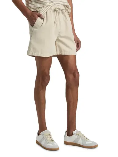 FRAME Men's Cotton Canvas Drawstring Shorts - Off White | Thumbnail 4 FRAME Men's Cotton Canvas Drawstring Shorts - Off White | Thumbnail 4