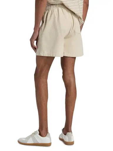 FRAME Men's Cotton Canvas Drawstring Shorts - Off White | Thumbnail 5 FRAME Men's Cotton Canvas Drawstring Shorts - Off White | Thumbnail 5