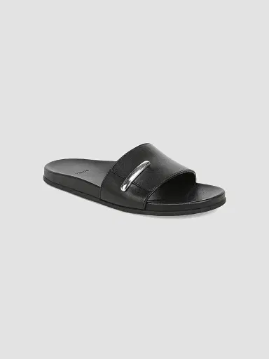 Vince Women's Sadie Leather Slide Sandals | Thumbnail 2 Vince Women's Sadie Leather Slide Sandals | Thumbnail 2