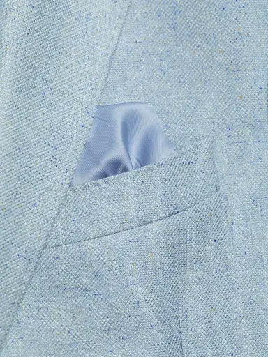 Saks Fifth Avenue Men's COLLECTION Speckled Silk & Wool-Blend Two-Button Sport Coat - Soft Blue - Size 42 | Thumbnail 7 Saks Fifth Avenue Men's COLLECTION Speckled Silk & Wool-Blend Two-Button Sport Coat - Soft Blue - Size 42 | Thumbnail 7