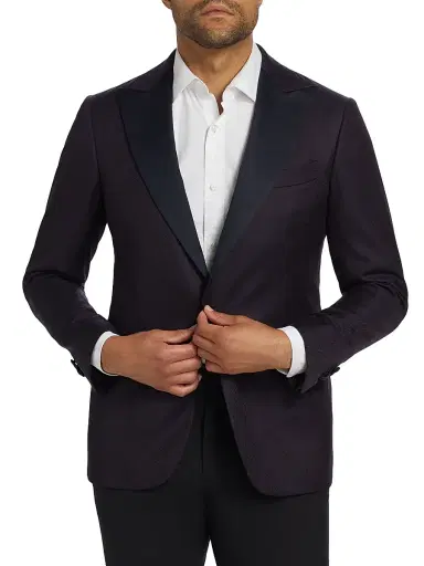 Saks Fifth Avenue Men's COLLECTION Jacquard Dinner Jacket - Dark Purple - Size 46 | Thumbnail 3 Saks Fifth Avenue Men's COLLECTION Jacquard Dinner Jacket - Dark Purple - Size 46 | Thumbnail 3