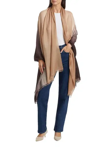 Sofia Cashmere Women's Ombré CashmereScarf - Brown Tan | Thumbnail 1 Sofia Cashmere Women's Ombré CashmereScarf - Brown Tan | Thumbnail 1