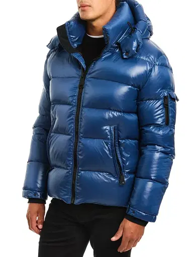 SAM. Men's Glacier Quilted Down Jacket - Ocean | Thumbnail 3 SAM. Men's Glacier Quilted Down Jacket - Ocean | Thumbnail 3
