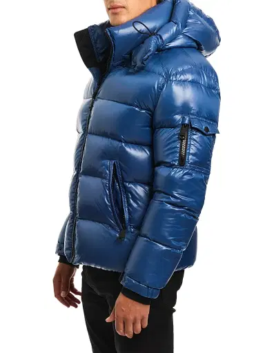 SAM. Men's Glacier Quilted Down Jacket - Ocean | Thumbnail 4 SAM. Men's Glacier Quilted Down Jacket - Ocean | Thumbnail 4