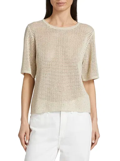 Kobi Halperin Women's Beck Lofted Crewneck Sweater - Natural | Thumbnail 3 Kobi Halperin Women's Beck Lofted Crewneck Sweater - Natural | Thumbnail 3