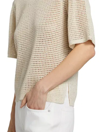Kobi Halperin Women's Beck Lofted Crewneck Sweater - Natural | Thumbnail 6 Kobi Halperin Women's Beck Lofted Crewneck Sweater - Natural | Thumbnail 6