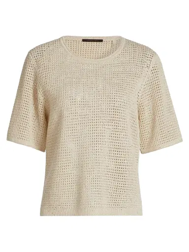 Kobi Halperin Women's Beck Lofted Crewneck Sweater - Natural | Thumbnail 1 Kobi Halperin Women's Beck Lofted Crewneck Sweater - Natural | Thumbnail 1