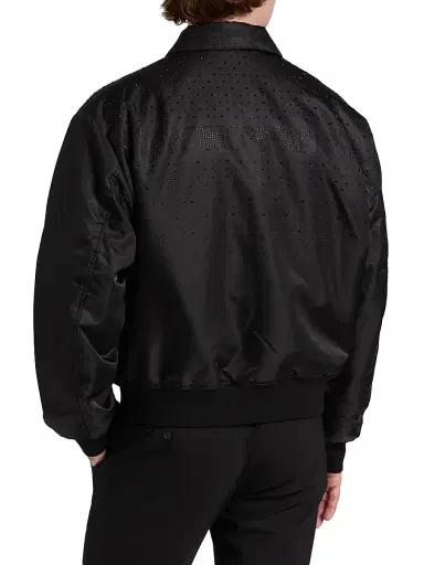Emporio Armani Men's Clubwear Capsule Rhinestone Bomber Jacket | Thumbnail 5 Emporio Armani Men's Clubwear Capsule Rhinestone Bomber Jacket | Thumbnail 5