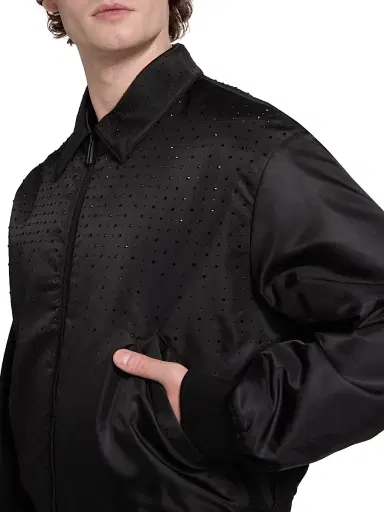 Emporio Armani Men's Clubwear Capsule Rhinestone Bomber Jacket | Thumbnail 6 Emporio Armani Men's Clubwear Capsule Rhinestone Bomber Jacket | Thumbnail 6