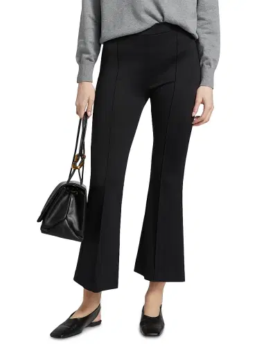 Rosetta Getty Women's Pin-Tucked Flare Crop Pull-On Pants | Thumbnail 3 Rosetta Getty Women's Pin-Tucked Flare Crop Pull-On Pants | Thumbnail 3
