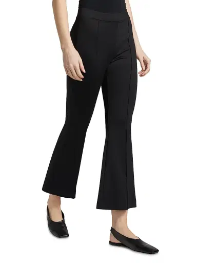Rosetta Getty Women's Pin-Tucked Flare Crop Pull-On Pants | Thumbnail 4 Rosetta Getty Women's Pin-Tucked Flare Crop Pull-On Pants | Thumbnail 4