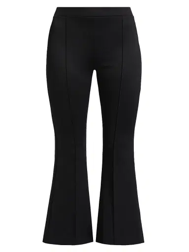 Rosetta Getty Women's Pin-Tucked Flare Crop Pull-On Pants | Thumbnail 1 Rosetta Getty Women's Pin-Tucked Flare Crop Pull-On Pants | Thumbnail 1