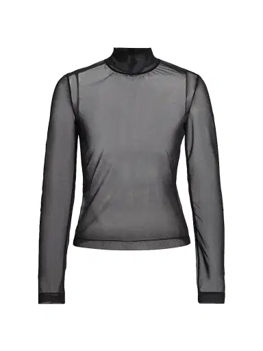 Rosetta Getty Women's Sheer Turtleneck Long-Sleeve T-Shirt | Thumbnail 1 Rosetta Getty Women's Sheer Turtleneck Long-Sleeve T-Shirt | Thumbnail 1