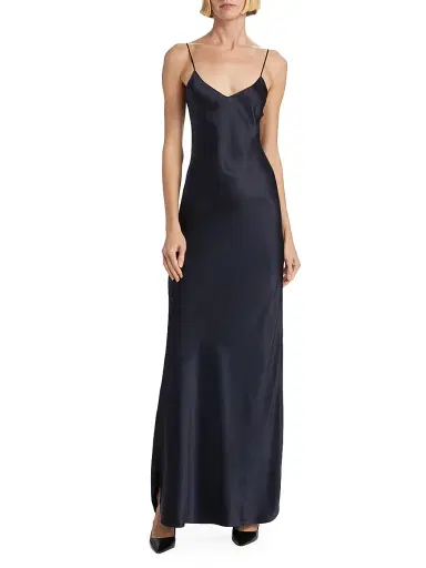 Nili Lotan Women's Cami Silk Sleeveless Gown - Midnight - Size Large | Thumbnail 3 Nili Lotan Women's Cami Silk Sleeveless Gown - Midnight - Size Large | Thumbnail 3