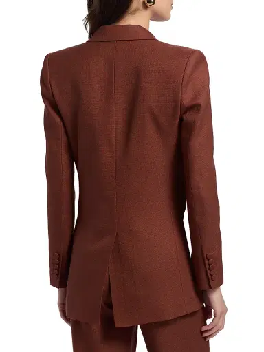 Adam Lippes Women's Riva Stretch Canvas Blazer - Sienna | Thumbnail 5 Adam Lippes Women's Riva Stretch Canvas Blazer - Sienna | Thumbnail 5