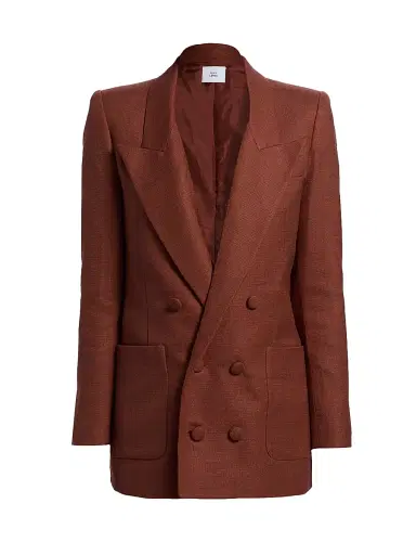 Adam Lippes Women's Riva Stretch Canvas Blazer - Sienna | Thumbnail 1 Adam Lippes Women's Riva Stretch Canvas Blazer - Sienna | Thumbnail 1