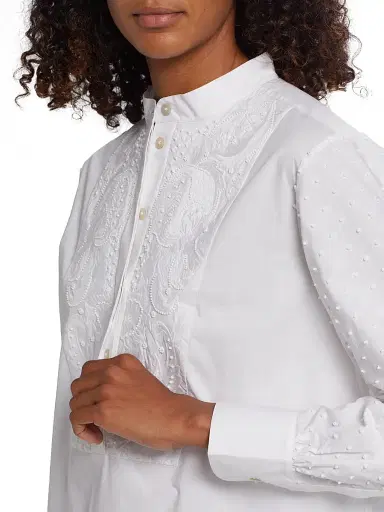 FIGUE Women's Antonella Tux Tunic - White - Size Small | Thumbnail 6 FIGUE Women's Antonella Tux Tunic - White - Size Small | Thumbnail 6