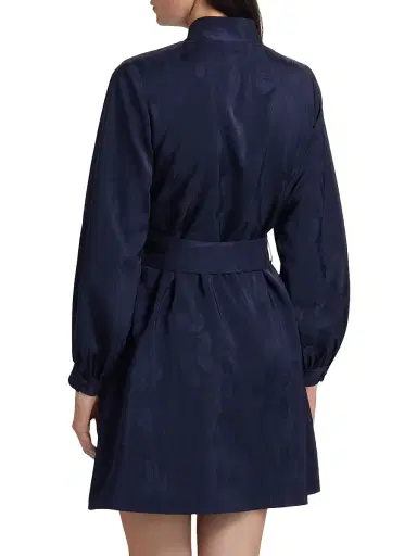 Figue Women's Izzie Floral Jacquard Tie-Waist Minidress - True Navy | Thumbnail 5 Figue Women's Izzie Floral Jacquard Tie-Waist Minidress - True Navy | Thumbnail 5
