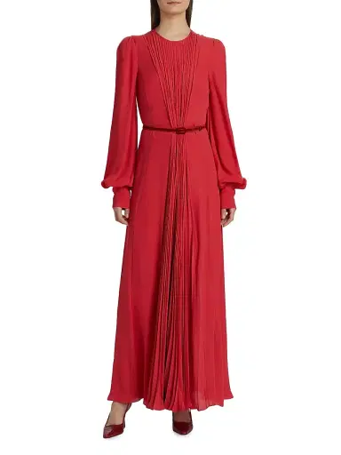 Prabal Gurung Women's Huma Pleated Maxi Dress - Sunkiss Coral | Thumbnail 3 Prabal Gurung Women's Huma Pleated Maxi Dress - Sunkiss Coral | Thumbnail 3