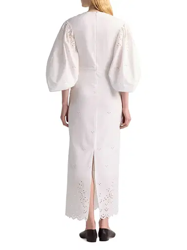 Altuzarra Women's Danielle Eyelet Puff-Sleeve Cocktail Dress | Thumbnail 3 Altuzarra Women's Danielle Eyelet Puff-Sleeve Cocktail Dress | Thumbnail 3