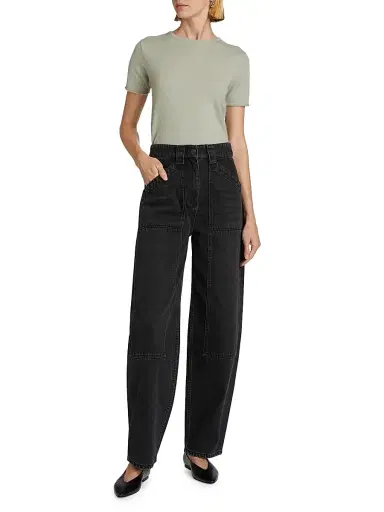 Co Women's Cashmere & Silk Knitted T-Shirt | Thumbnail 2 Co Women's Cashmere & Silk Knitted T-Shirt | Thumbnail 2