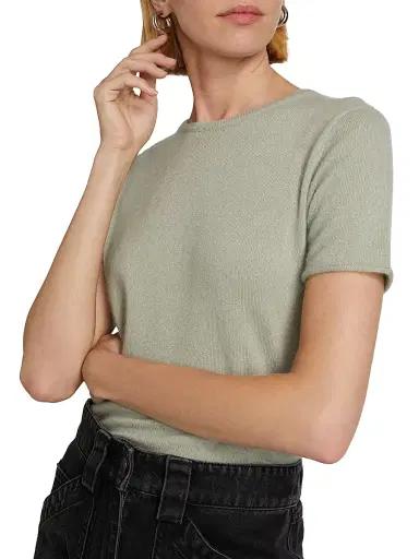 Co Women's Cashmere & Silk Knitted T-Shirt | Thumbnail 6 Co Women's Cashmere & Silk Knitted T-Shirt | Thumbnail 6