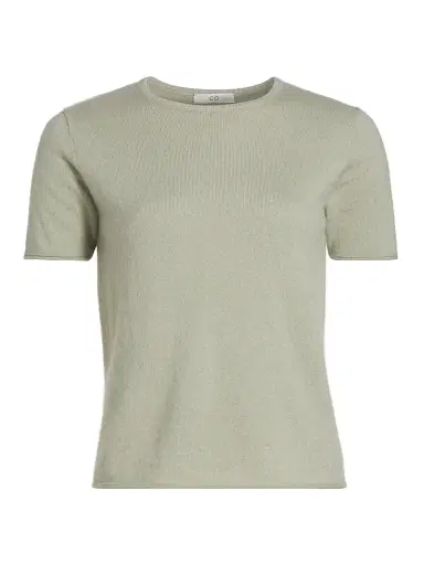 Co Women's Cashmere & Silk Knitted T-Shirt | Thumbnail 1 Co Women's Cashmere & Silk Knitted T-Shirt | Thumbnail 1