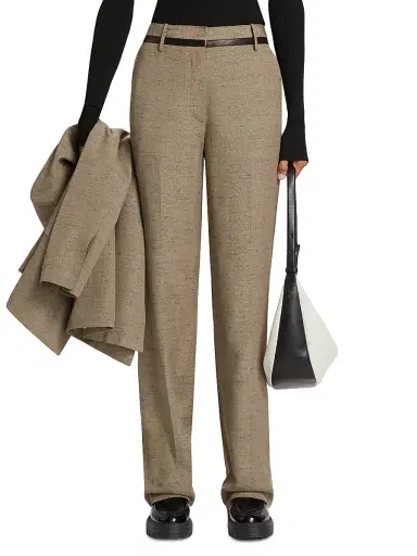 Proenza Schouler Women's Aidan Melangé Straight-Leg Pants | Thumbnail 3 Proenza Schouler Women's Aidan Melangé Straight-Leg Pants | Thumbnail 3