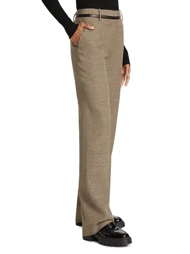 Proenza Schouler Women's Aidan Melangé Straight-Leg Pants | Thumbnail 4 Proenza Schouler Women's Aidan Melangé Straight-Leg Pants | Thumbnail 4
