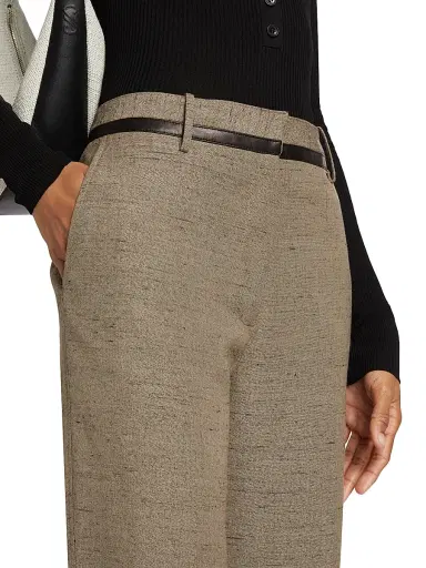 Proenza Schouler Women's Aidan Melangé Straight-Leg Pants | Thumbnail 6 Proenza Schouler Women's Aidan Melangé Straight-Leg Pants | Thumbnail 6