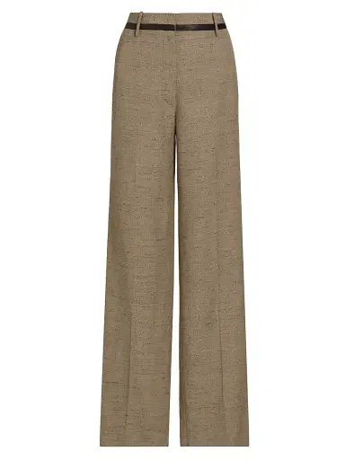 Proenza Schouler Women's Aidan Melangé Straight-Leg Pants | Thumbnail 1 Proenza Schouler Women's Aidan Melangé Straight-Leg Pants | Thumbnail 1