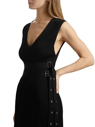 Proenza Schouler Women's Madeline Belted Rib-Knit Sweater Midi-Dress | Thumbnail 6 Proenza Schouler Women's Madeline Belted Rib-Knit Sweater Midi-Dress | Thumbnail 6