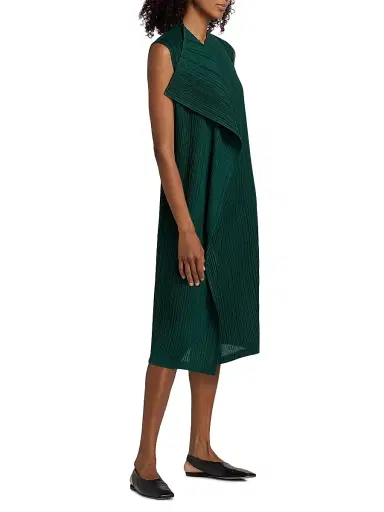 Pleats Please Issey Miyake Women's Plissè Pleats Ruffle Midi-Dress | Thumbnail 4 Pleats Please Issey Miyake Women's Plissè Pleats Ruffle Midi-Dress | Thumbnail 4
