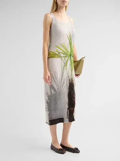 Issey Miyake Women's Urban Jungle Pleats Midi-Dress - White - Size 2 | Thumbnail 4 Issey Miyake Women's Urban Jungle Pleats Midi-Dress - White - Size 2 | Thumbnail 4