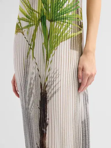 Issey Miyake Women's Urban Jungle Pleats Midi-Dress - White - Size 2 | Thumbnail 5 Issey Miyake Women's Urban Jungle Pleats Midi-Dress - White - Size 2 | Thumbnail 5