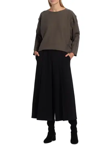 Issey Miyake Women's Campagne Wide-Leg Pants - Black | Thumbnail 2 Issey Miyake Women's Campagne Wide-Leg Pants - Black | Thumbnail 2
