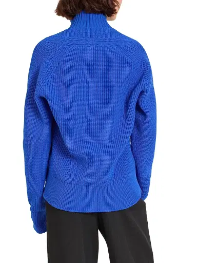 Issey Miyake Women's Displaced Knit Sweater - Blue | Thumbnail 5 Issey Miyake Women's Displaced Knit Sweater - Blue | Thumbnail 5