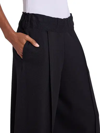 Issey Miyake Women's Campagne Wide-Leg Pants - Black | Thumbnail 6 Issey Miyake Women's Campagne Wide-Leg Pants - Black | Thumbnail 6