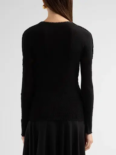 Issey Miyake Women's Crochet Top - Black - Size XS | Thumbnail 3 Issey Miyake Women's Crochet Top - Black - Size XS | Thumbnail 3