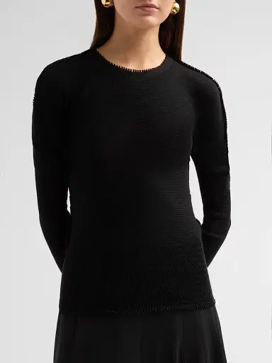 Issey Miyake Women's Crochet Top - Black - Size XS | Thumbnail 4 Issey Miyake Women's Crochet Top - Black - Size XS | Thumbnail 4