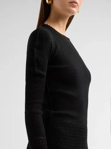 Issey Miyake Women's Crochet Top - Black - Size XS | Thumbnail 5 Issey Miyake Women's Crochet Top - Black - Size XS | Thumbnail 5