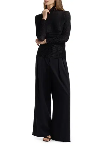 Issey Miyake Women's Grid Pleat Top - Black - Size Small | Thumbnail 2 Issey Miyake Women's Grid Pleat Top - Black - Size Small | Thumbnail 2