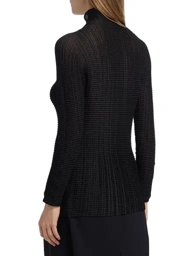 Issey Miyake Women's Grid Pleat Top - Black - Size Small | Thumbnail 5 Issey Miyake Women's Grid Pleat Top - Black - Size Small | Thumbnail 5