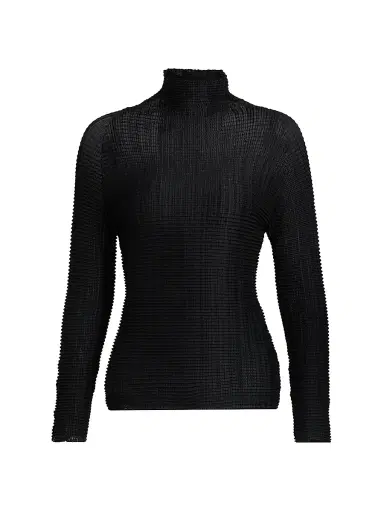 Issey Miyake Women's Grid Pleat Top - Black - Size Small | Thumbnail 1 Issey Miyake Women's Grid Pleat Top - Black - Size Small | Thumbnail 1