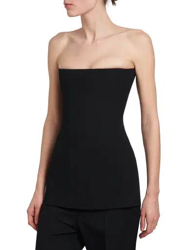 Victoria Beckham Women's Crepe Strapless Corset Top | Thumbnail 3 Victoria Beckham Women's Crepe Strapless Corset Top | Thumbnail 3