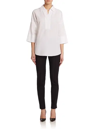 Akris punto Women's Elements Cotton Techno Fabia Pants - Black - Size 2 | Thumbnail 2 Akris punto Women's Elements Cotton Techno Fabia Pants - Black - Size 2 | Thumbnail 2